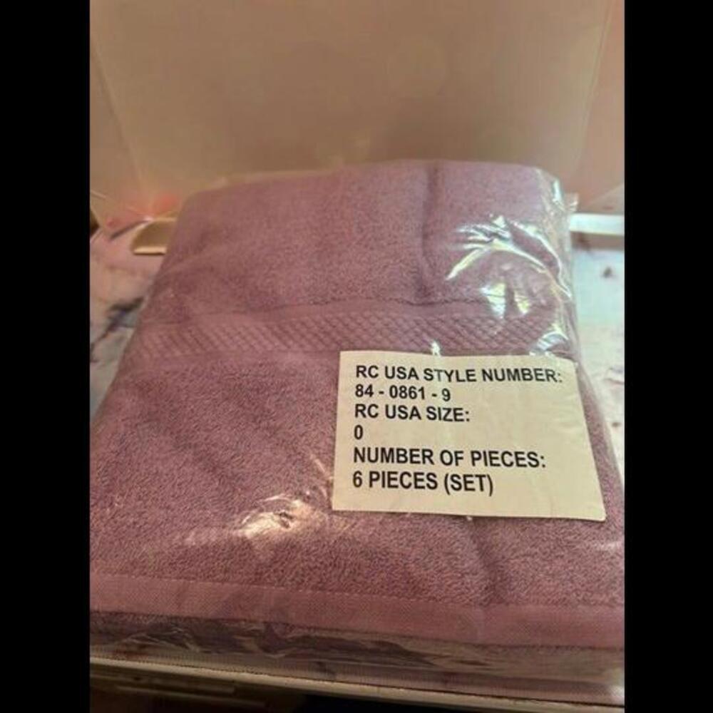 Luxe 6-Piece Light Purple Towel Set